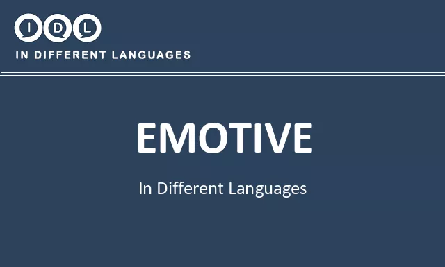Emotive in Different Languages - Image