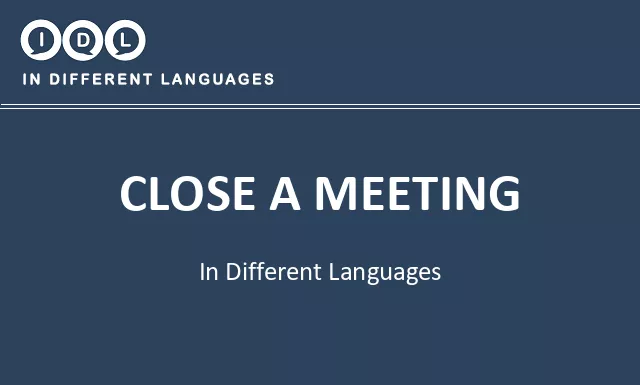 Close a meeting in Different Languages - Image