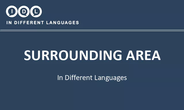 Surrounding area in Different Languages - Image