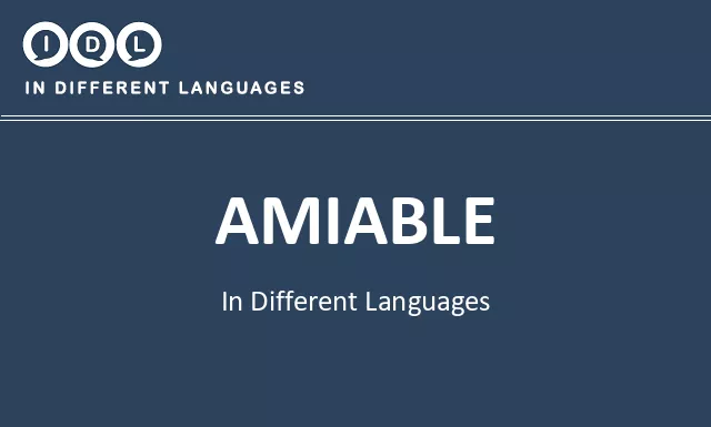 Amiable in Different Languages - Image