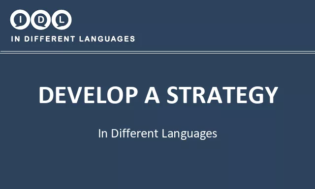 Develop a strategy in Different Languages - Image