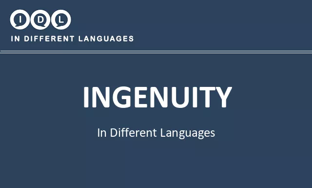 Ingenuity in Different Languages - Image