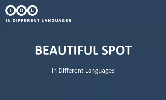 Beautiful spot in Different Languages - Image
