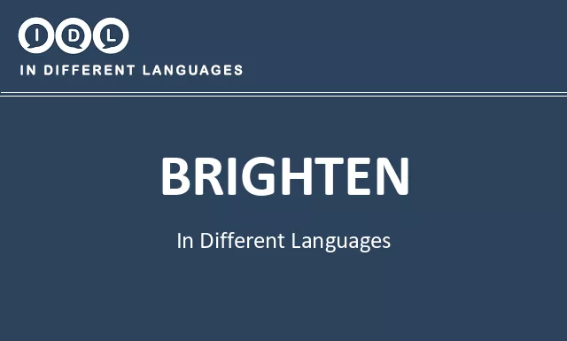 Brighten in Different Languages - Image