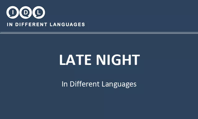 Late night in Different Languages - Image