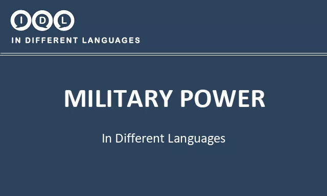 Military power in Different Languages - Image