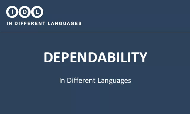 Dependability in Different Languages - Image