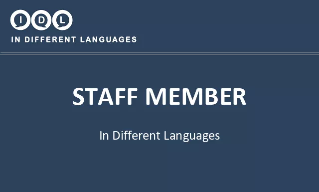 Staff member in Different Languages - Image