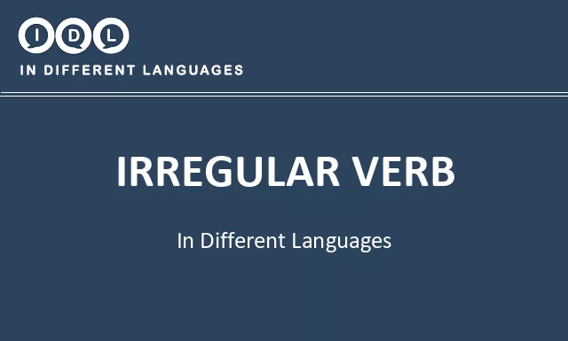 Irregular verb in Different Languages - Image