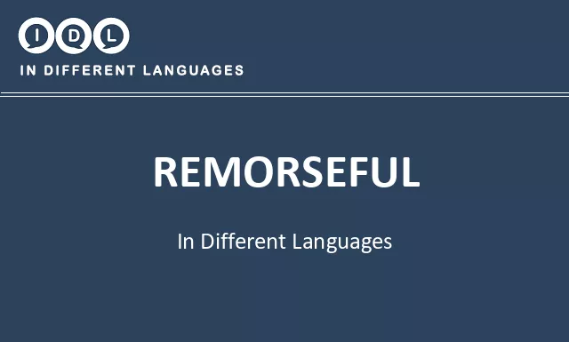 Remorseful in Different Languages - Image