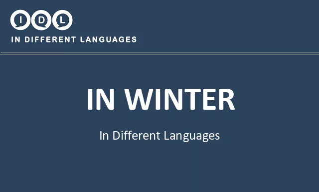 In winter in Different Languages - Image