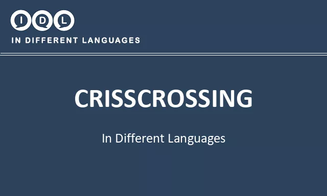 Crisscrossing in Different Languages - Image