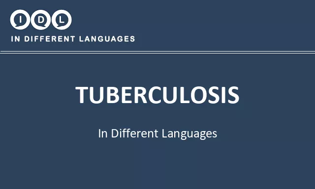 Tuberculosis in Different Languages - Image