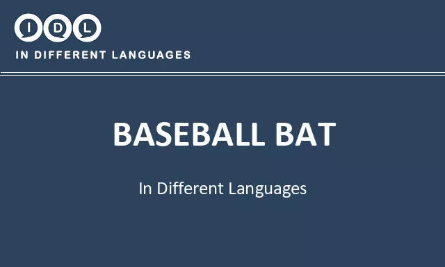 Baseball bat in Different Languages - Image