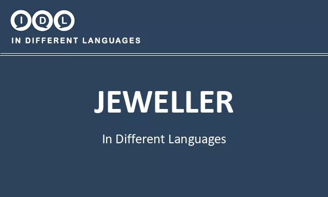 Jeweller in Different Languages - Image