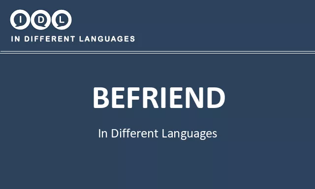 Befriend in Different Languages - Image