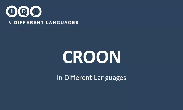 Croon in Different Languages - Image