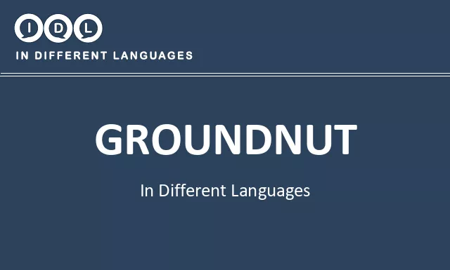 Groundnut in Different Languages - Image
