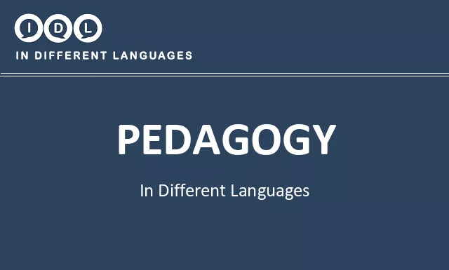 Pedagogy in Different Languages - Image