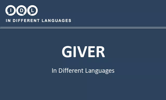 Giver in Different Languages - Image