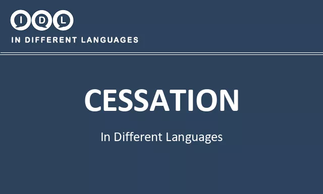 Cessation in Different Languages - Image