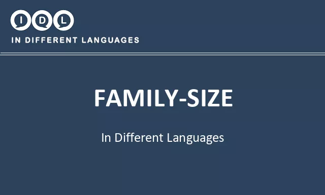 Family-size in Different Languages - Image