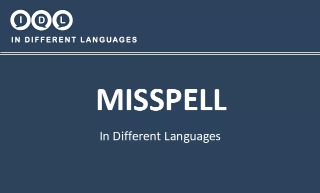 Misspell in Different Languages - Image