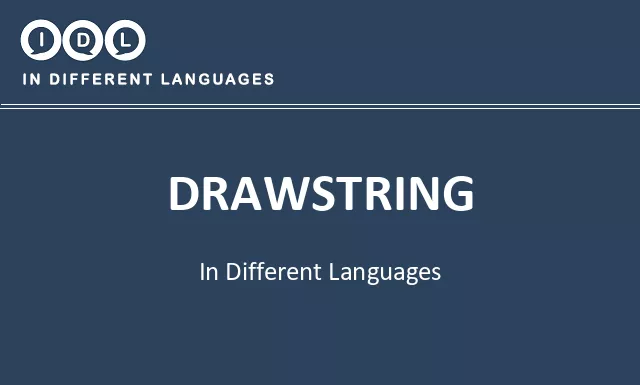 Drawstring in Different Languages - Image