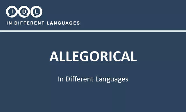 Allegorical in Different Languages - Image