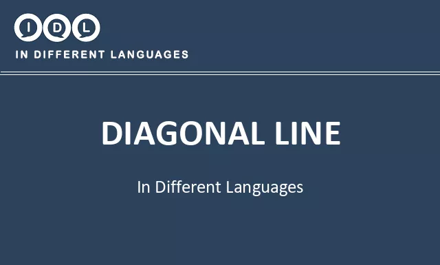 Diagonal line in Different Languages - Image