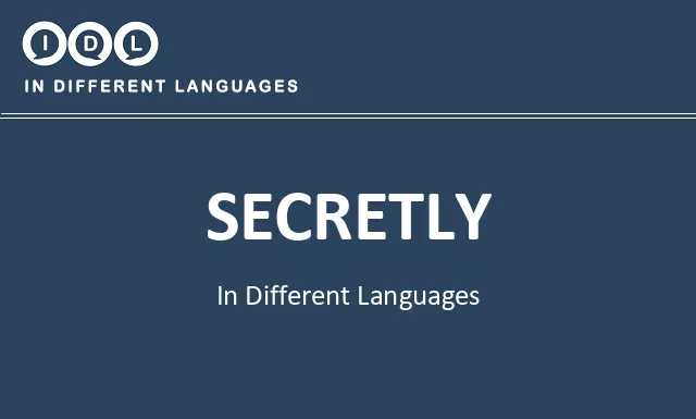 Secretly in Different Languages - Image