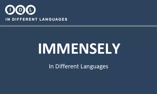 Immensely in Different Languages - Image