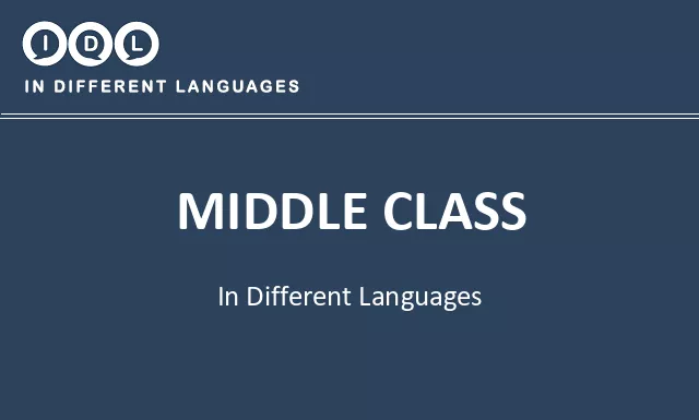 Middle class in Different Languages - Image