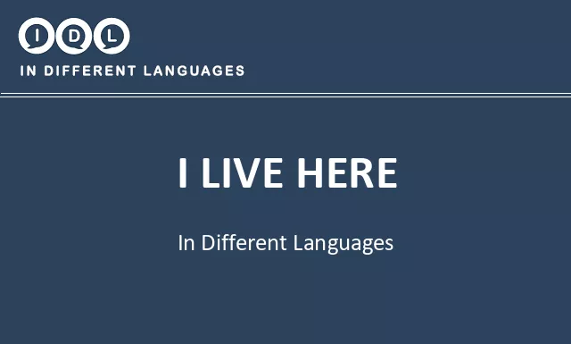 I live here in Different Languages - Image