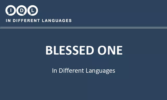 Blessed one in Different Languages - Image