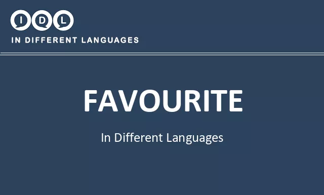 Favourite in Different Languages - Image