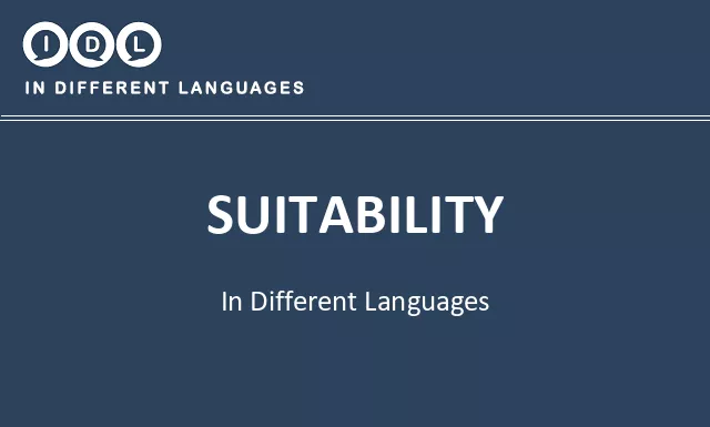 Suitability in Different Languages - Image