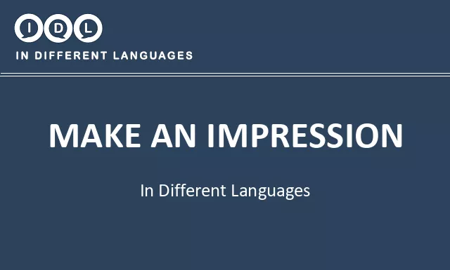 Make an impression in Different Languages - Image