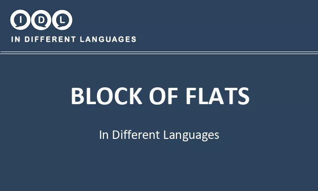Block of flats in Different Languages - Image