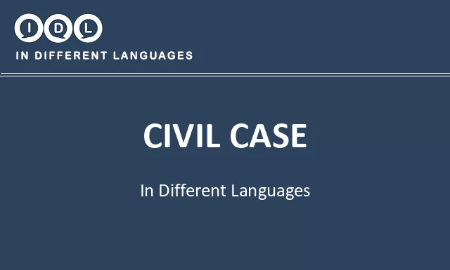 Civil case in Different Languages - Image