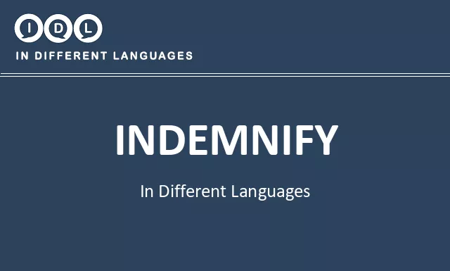 Indemnify in Different Languages - Image