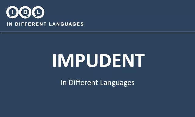 Impudent in Different Languages - Image