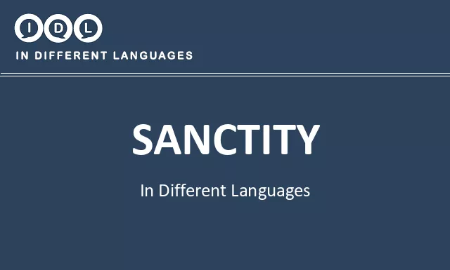 Sanctity in Different Languages - Image
