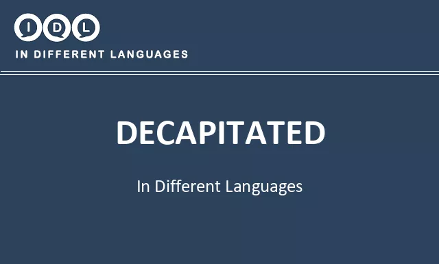 Decapitated in Different Languages - Image