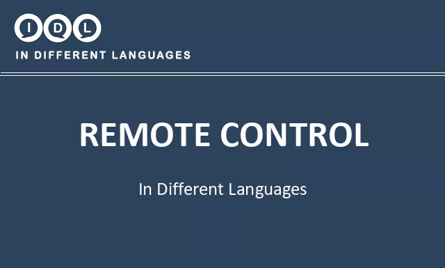 Remote control in Different Languages - Image