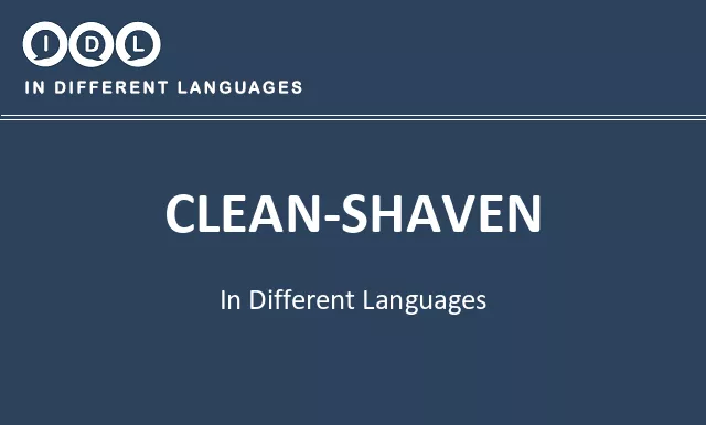 Clean-shaven in Different Languages - Image