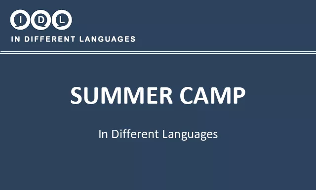 Summer camp in Different Languages - Image