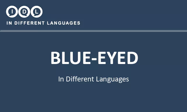 Blue-eyed in Different Languages - Image