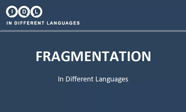 Fragmentation in Different Languages - Image
