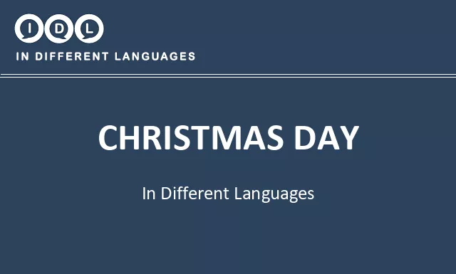 Christmas day in Different Languages - Image